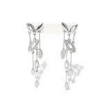 Orecchini pendenti oro bianco con diamanti Bliss | bonini-gioielli