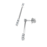 Orecchini pendenti oro bianco e diamanti Salvini|bonini-gioielli