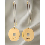 Orecchini pendenti oro giallo con diamante Monete Bliss orecchini