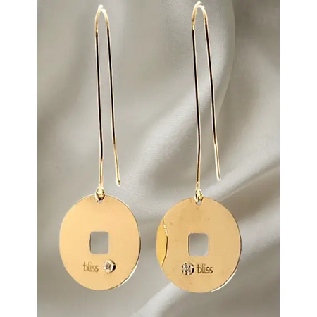 Orecchini pendenti oro giallo con diamante Monete Bliss orecchini