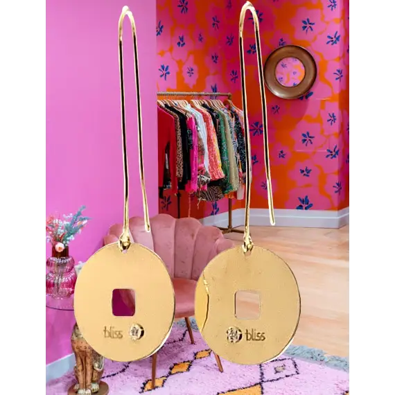 Orecchini pendenti oro giallo con diamante Monete Bliss|bonini-gioielli