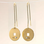 Orecchini pendenti oro giallo con diamante Monete Bliss orecchini