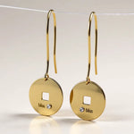 Orecchini pendenti oro giallo con diamante Monete Bliss orecchini