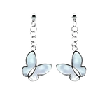 Orecchini Pendenti Salvini En Plain Air Farfalle con farfalle in madreperla iridescente