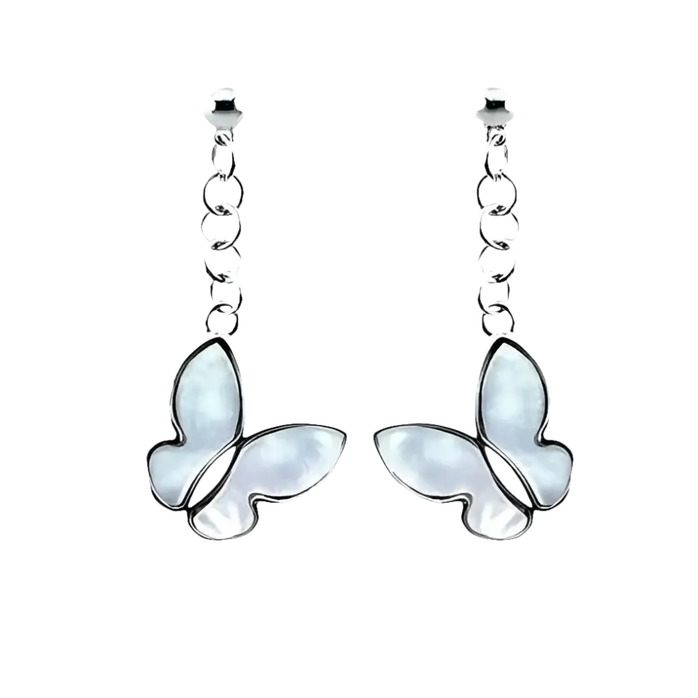 Orecchini Pendenti Salvini En Plain Air Farfalle con farfalle in madreperla iridescente