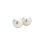 Orecchini Perla Akoya Oro Bianco con due perle rotonde di alta lucentezza
