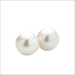 Orecchini perle Akoya oro bianco Comete, perle bianche lustre rotonde iridescenti