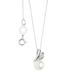 parure orecchini perle e diamanti oro bianco ORP 761 COMETE|bonini-gioielli