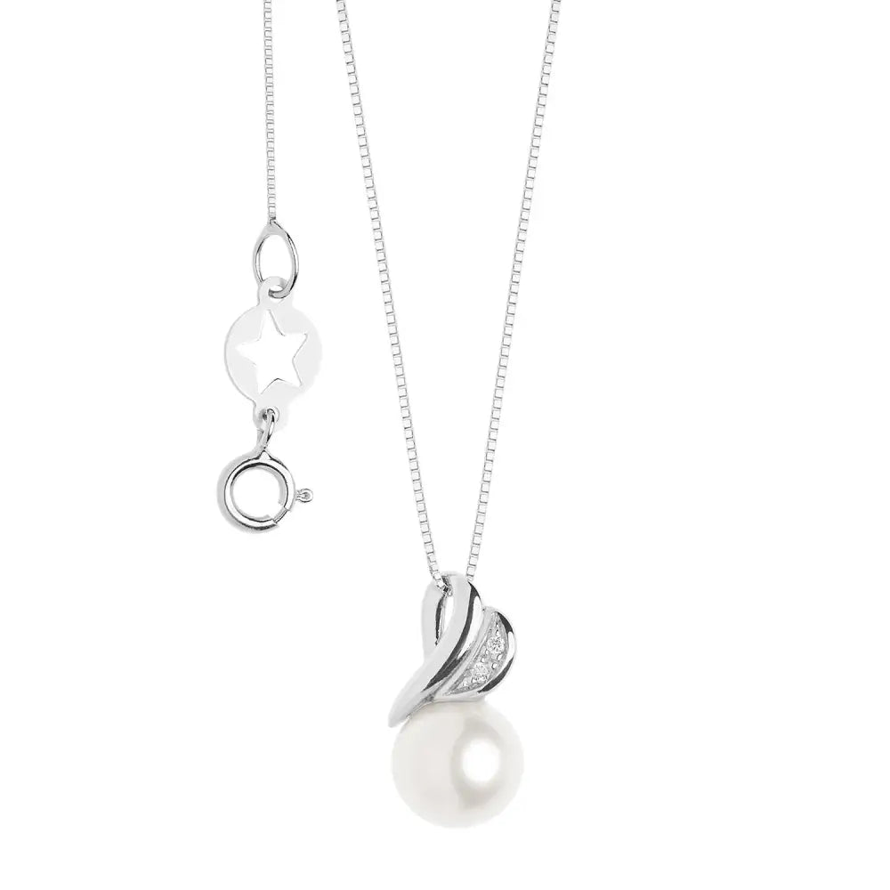 parure orecchini perle e diamanti oro bianco ORP 761 COMETE|bonini-gioielli