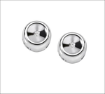 Orecchini Punto Luce Diamanti Oro Bianco ORB 900: argento con diamante centrale