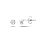 Orecchini Punto Luce Oro Bianco e Zirconi AMBROSIA AOZ 525 - orecchini