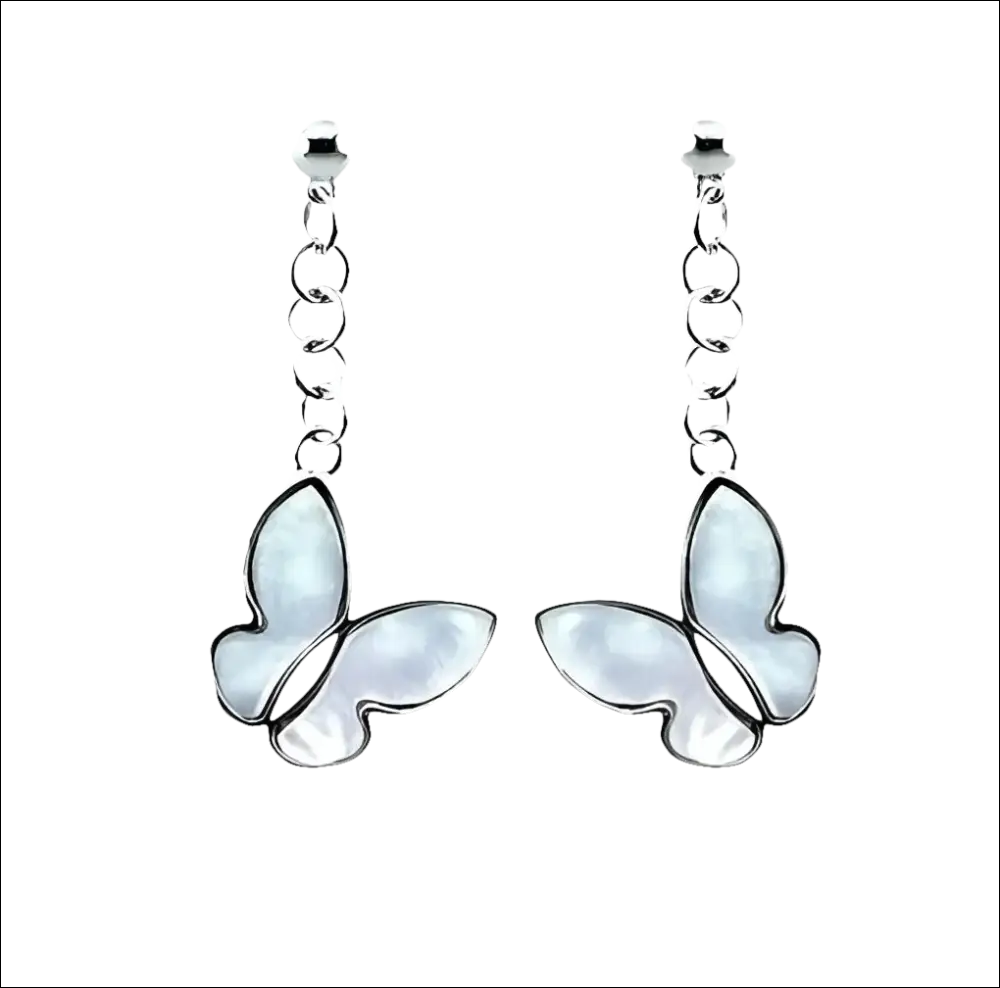 Orecchini Pendenti Salvini En Plain Air Farfalle con farfalle in madreperla iridescente