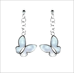 Orecchini Pendenti Salvini En Plain Air Farfalle con farfalle in madreperla iridescente