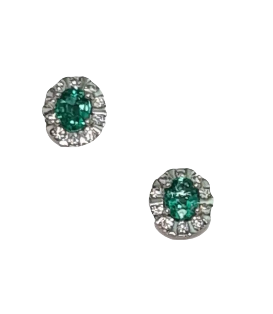Orecchini Smeraldi Diamanti Oro Bianco con smeraldi e diamanti in oro bianco