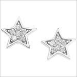 Orecchini Stelle Oro e Diamanti COMETE GIOIELLI con stelline in argento e pietre brillanti