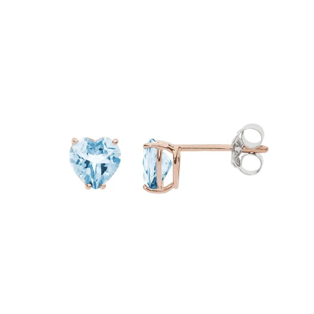 orecchini topazio azzurro a cuore ORB 1014 COMETE|bonini-gioielli