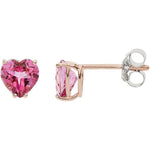 orecchini topazio rosa a cuore in oro COMETE ORB 1015|bonini-gioielli