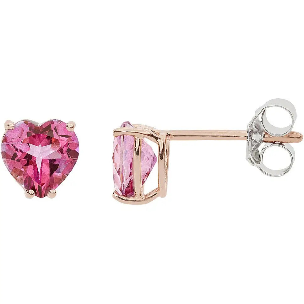 orecchini topazio rosa a cuore in oro COMETE ORB 1015|bonini-gioielli
