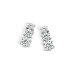 Orecchini Trilogy Oro Bianco e Zirconi Ambrosia |bonini-gioielli