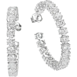 Orecchini Veretta Argento Material Girl Bliss con cerchi in argento e diamanti