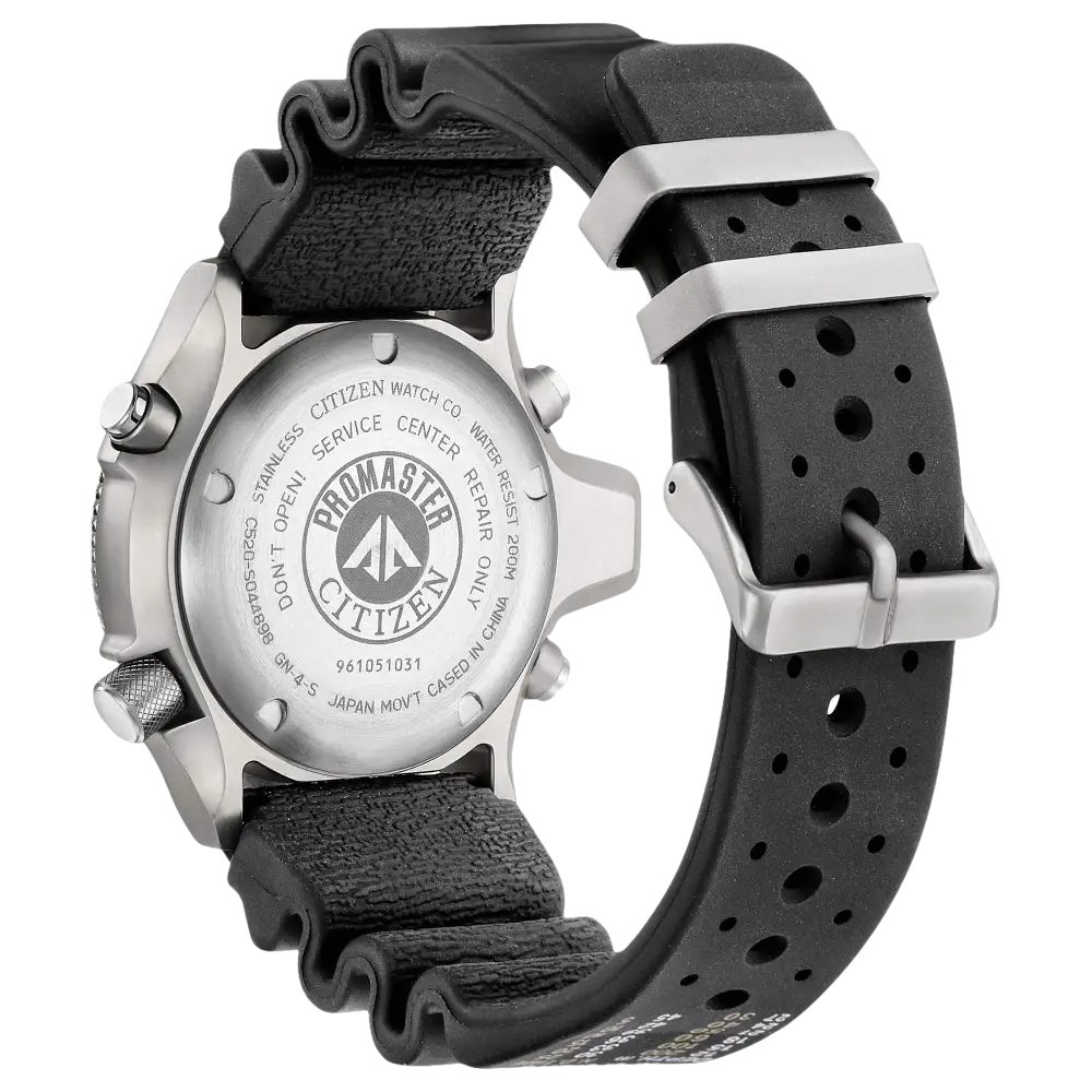 Orologi Citizen Promaster orologio da immersione con cinturino in gomma nera e fibbia argentata