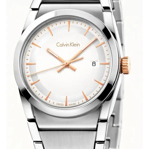 orologio calvin klein donna acciaio quadrante bianco STEP K6K33B46|bonini-gioielli