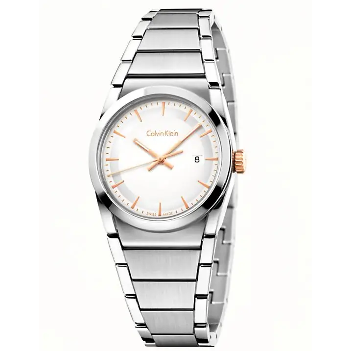 orologio calvin klein donna acciaio quadrante bianco STEP K6K33B46|bonini-gioielli