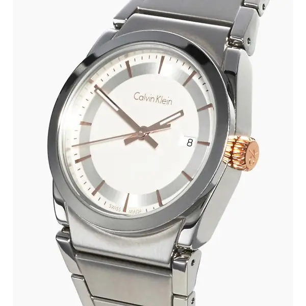orologio calvin klein donna acciaio quadrante bianco STEP K6K33B46|bonini-gioielli