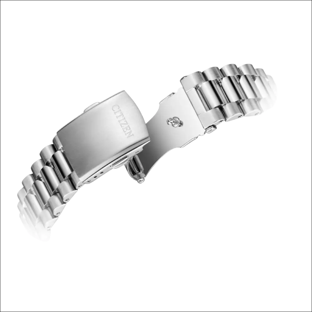 Bracciale orologio Citizen Tsuyosa NJ0150-81L in acciaio silver con logo su fibbia