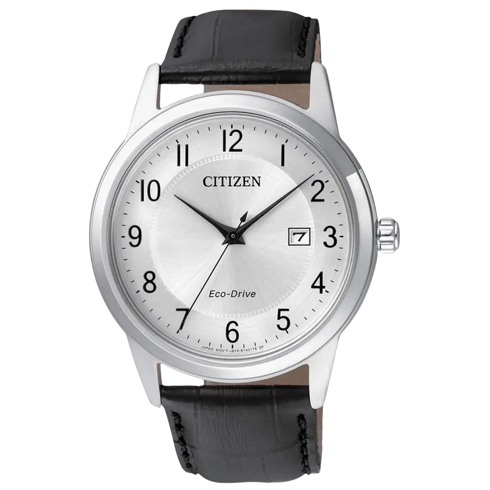 Orologio CITIZEN AW1231-07A uomo Classico Eco-Drive con quadrante argento|bonini-gioielli