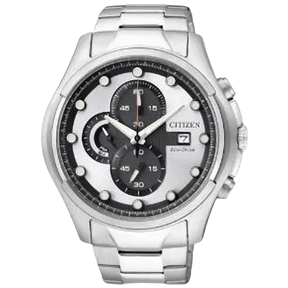 Orologio CITIZEN Crono Eco-Drive Uomo Acciaio con cassa in acciaio e quadrante chiaro