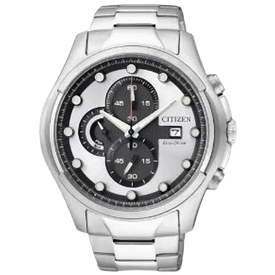 Orologio CITIZEN Crono Eco-Drive Uomo Acciaio con cassa in acciaio e quadrante chiaro