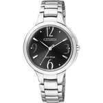 Orologio Donna Citizen Eco-Drive con quadrante nero e bracciale in acciaio inox