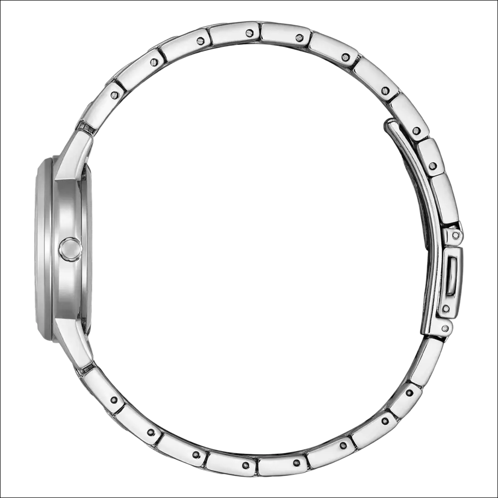 Bracciale in acciaio inox tono argento lucido con chiusura sicura per Orologio Citizen Donna Eco-Drive FE1241-71Z