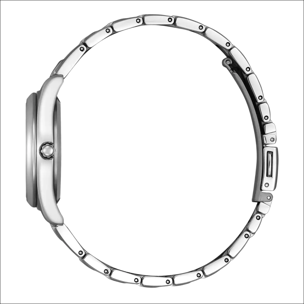 Bracciale in acciaio inox silver-toned lucido con chiusura sicura per Orologio CITIZEN EW2601-81M