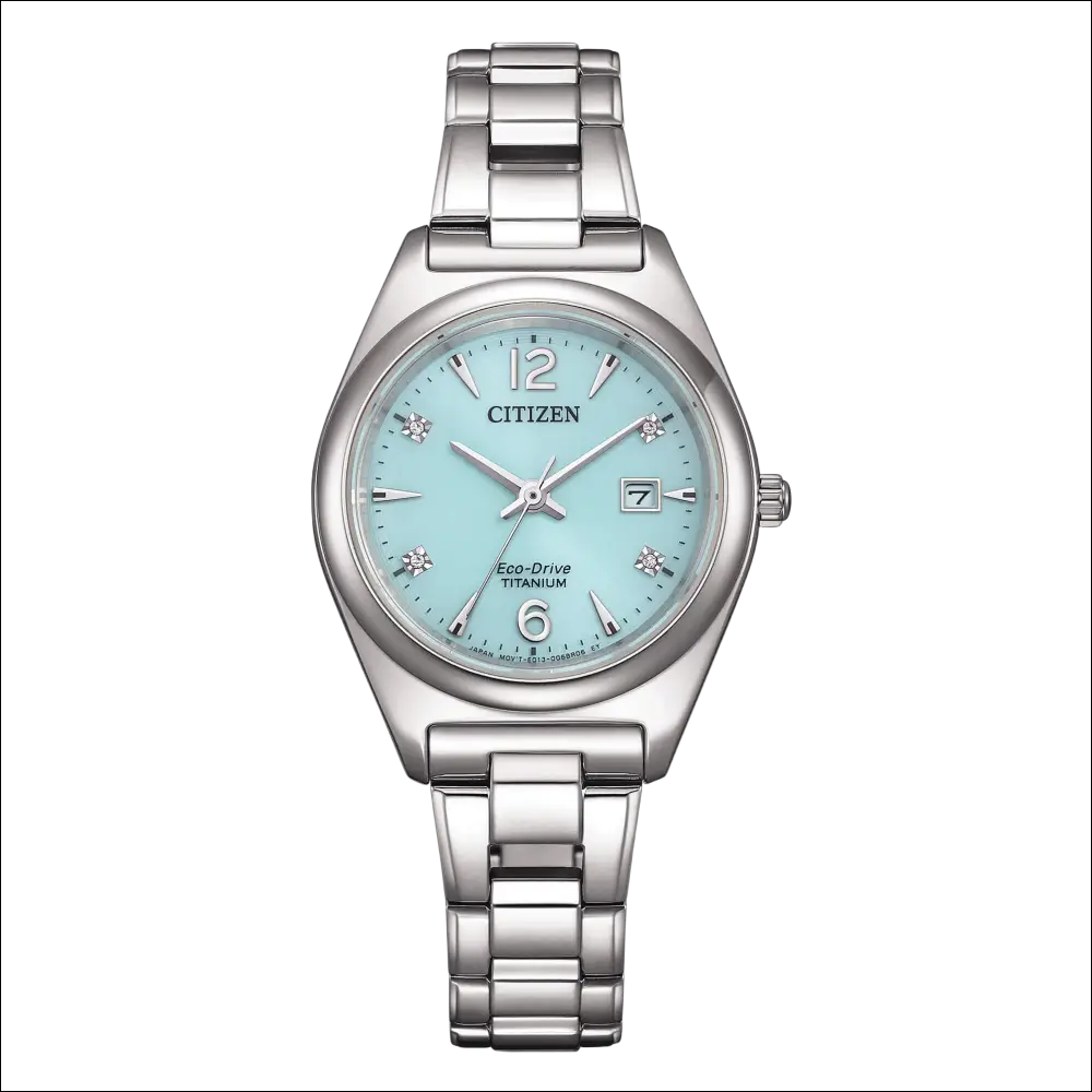 Orologio Citizen donna Eco-Drive SuperTitanio EW2601-81M argento con quadrante blu