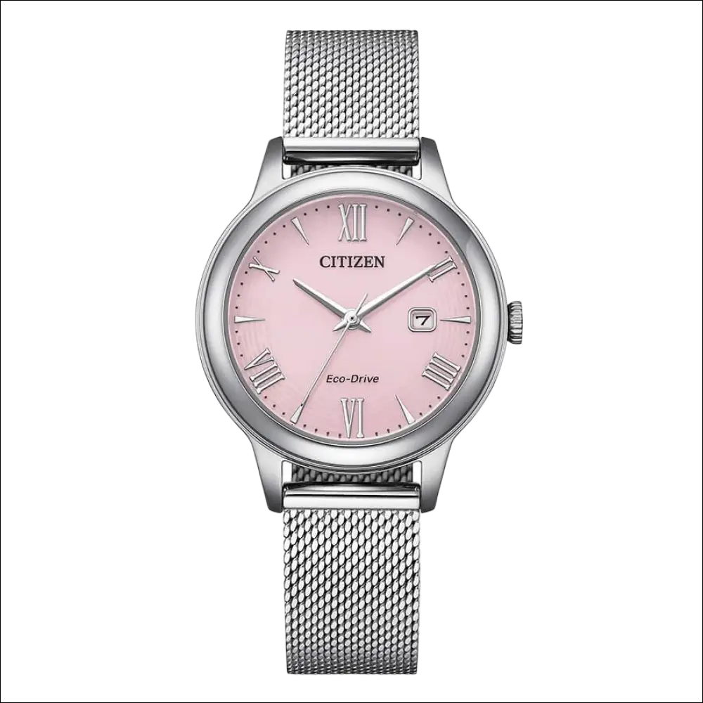 Orologio CITIZEN Eco-Drive Donna con bracciale mesh silver e quadrante rosa