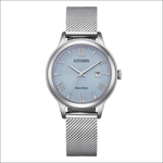 Orologio Citizen Eco-Drive Donna silver con quadrante azzurro chiaro