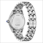 Orologio Citizen Eco Drive Donna in acciaio silver con maglia mesh e corona blu