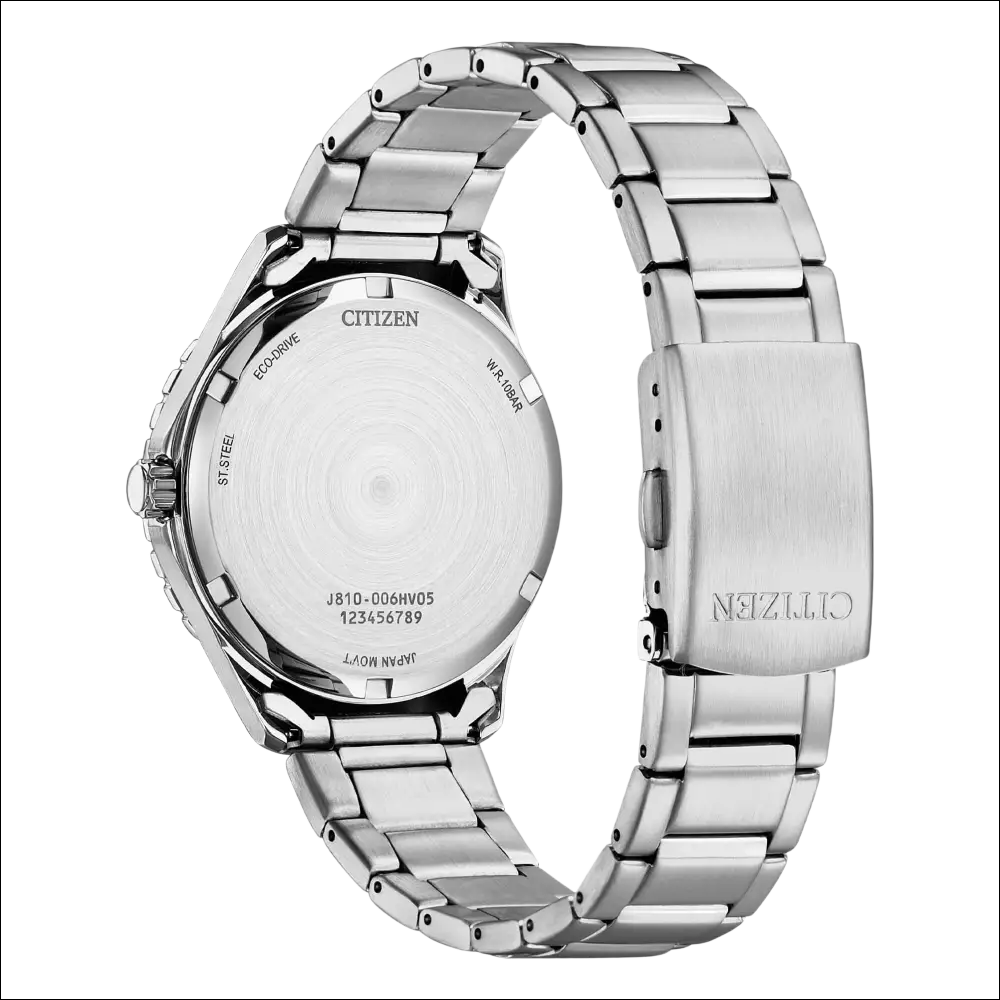 Orologio Citizen Eco-Drive unisex in acciaio silver con clasp inciso