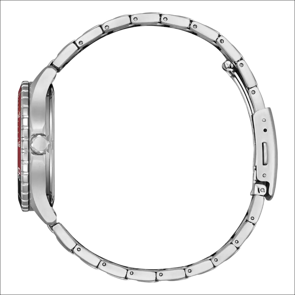 Bracciale acciaio inox silver lucido con viti e clasp integrato Orologio Citizen Eco-Drive