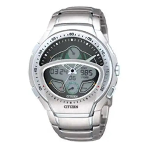 orologio CITIZEN uomo Anadigi Super Chrono Quartz acciaio JN6060-58E - bonini-gioielli