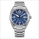Orologio Citizen Military Eco-Drive Uomo in acciaio silver con quadrante blu profondo