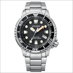 Orologio CITIZEN subacqueo in acciaio silver, quadrante nero luminoso