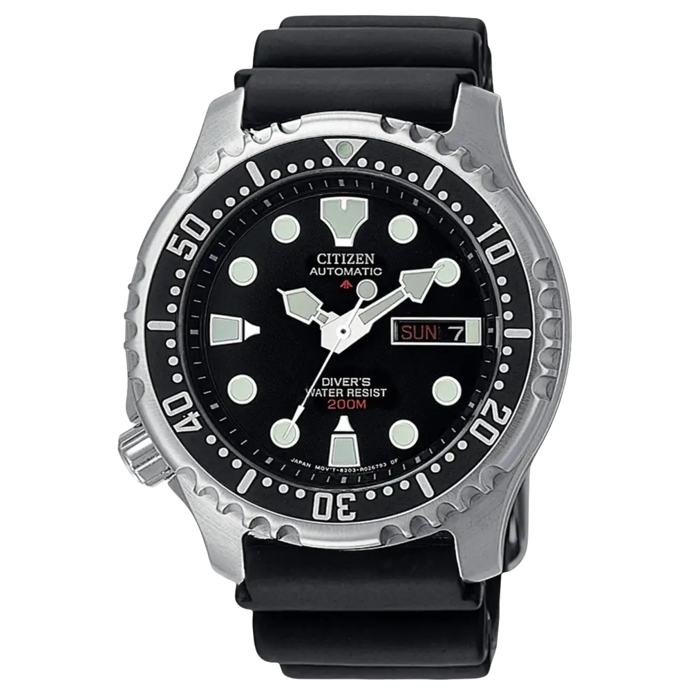 Orologio Citizen Promaster Diver Automatico con quadrante nero e cinturino in silicone