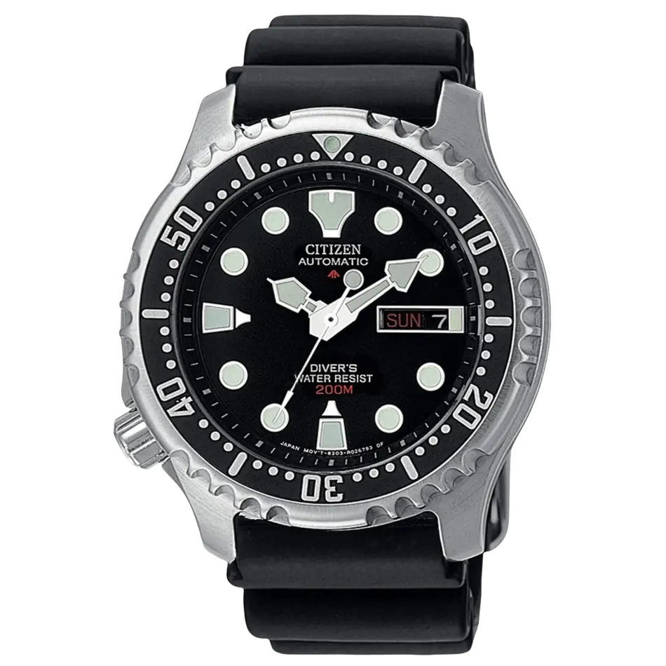 Orologio Citizen Promaster Diver Automatico con quadrante nero e cinturino in silicone