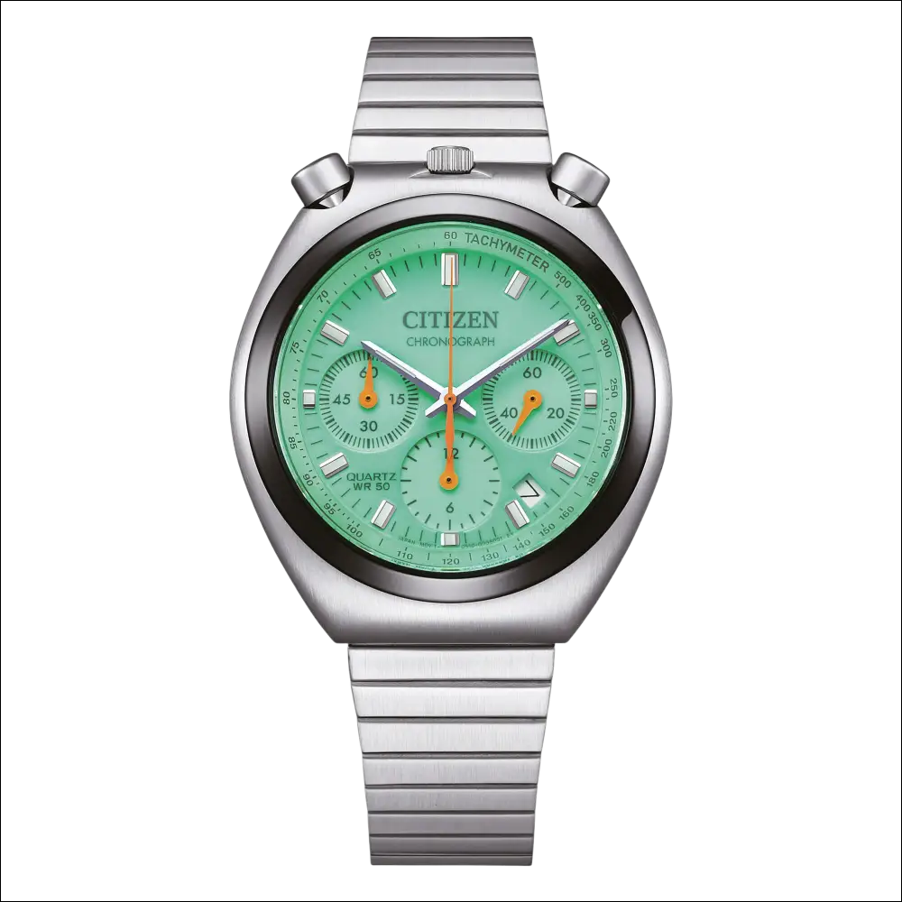 Orologio Citizen Tsuno Chrono Quartz AN3660-73X con quadrante verde menta