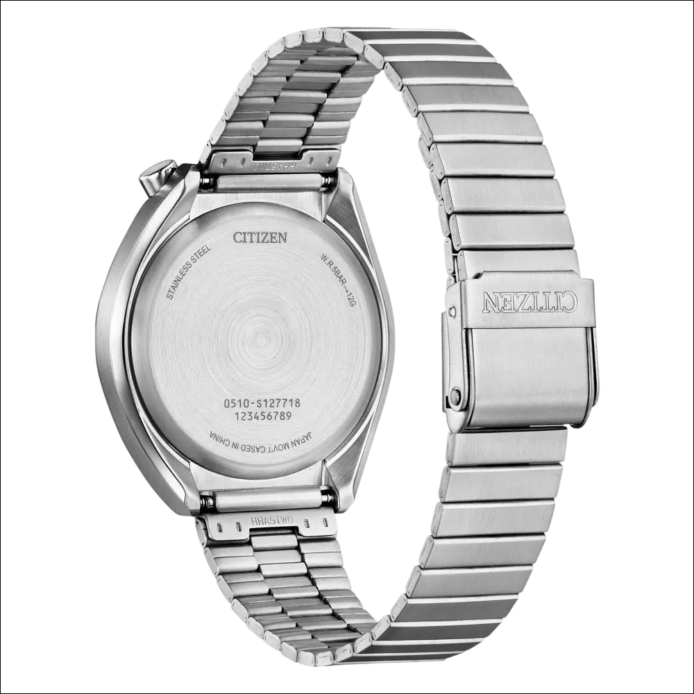 Retro Orologio Citizen Tsuno Chrono Quartz AN3660-73X in acciaio silver con fondello inciso