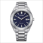 Orologio Citizen Uomo Active Sport Eco-Drive silver con quadrante blu