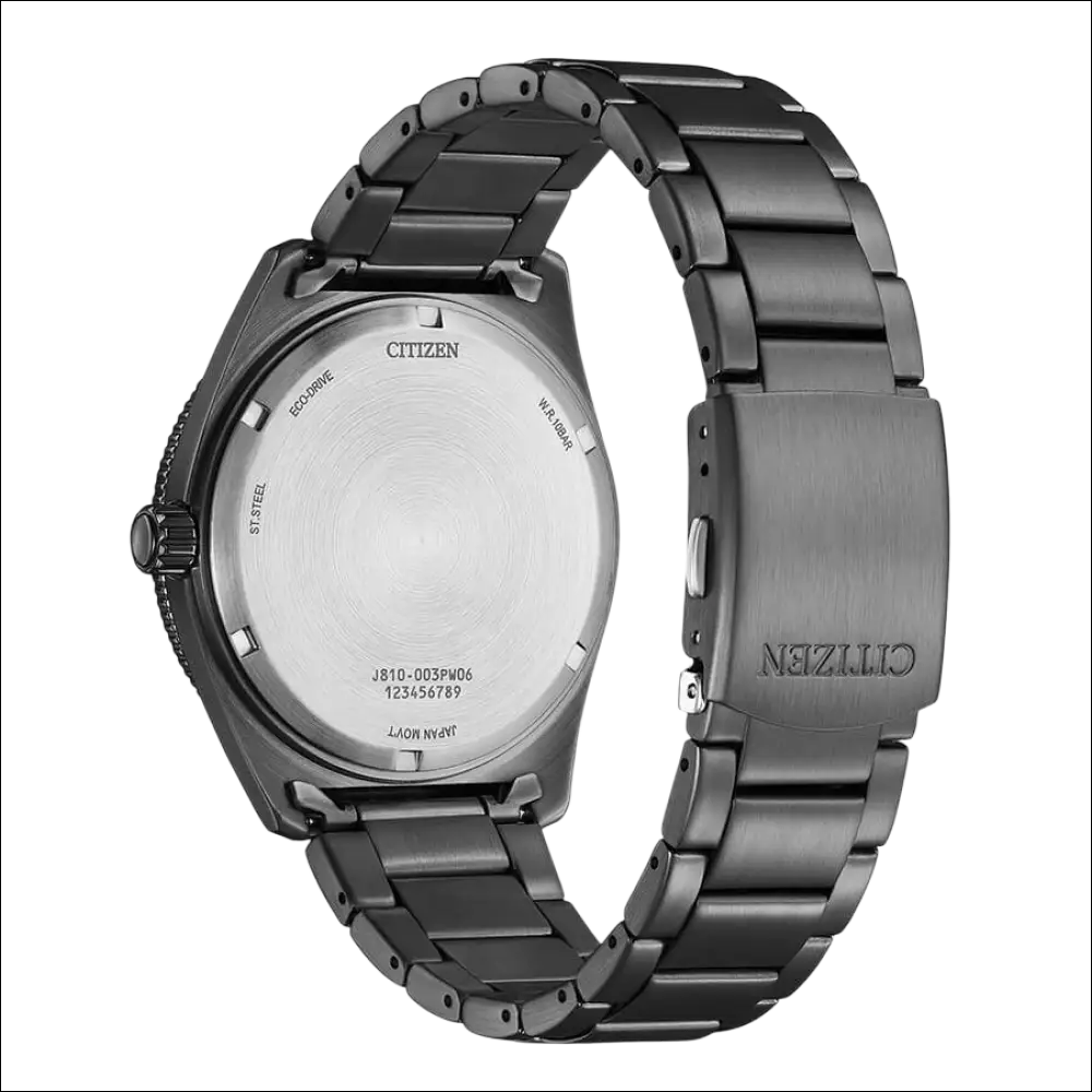 Orologio Citizen Uomo Marine in acciaio nero inox spazzolato moderno